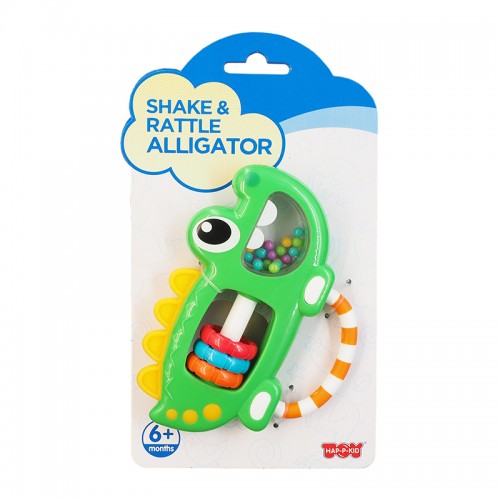 Hap-P-Kid Little Learner Baby Shake Rattle - Croco | 6 months+